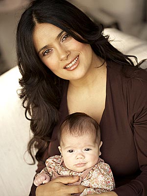 Salma Hayek has come out with the first photo of her newborn baby 