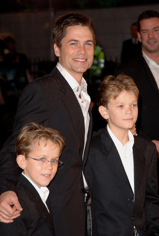 Rob Lowe and his two boys on 11/6/05, thanks to WENN