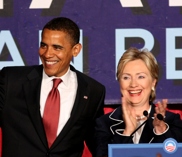 Hillary Clinton and Barack Obama