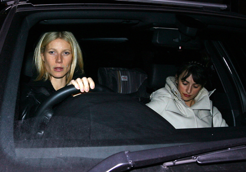 Actresses Gwyneth Paltrow and Penelope Cruz night out at Zuma