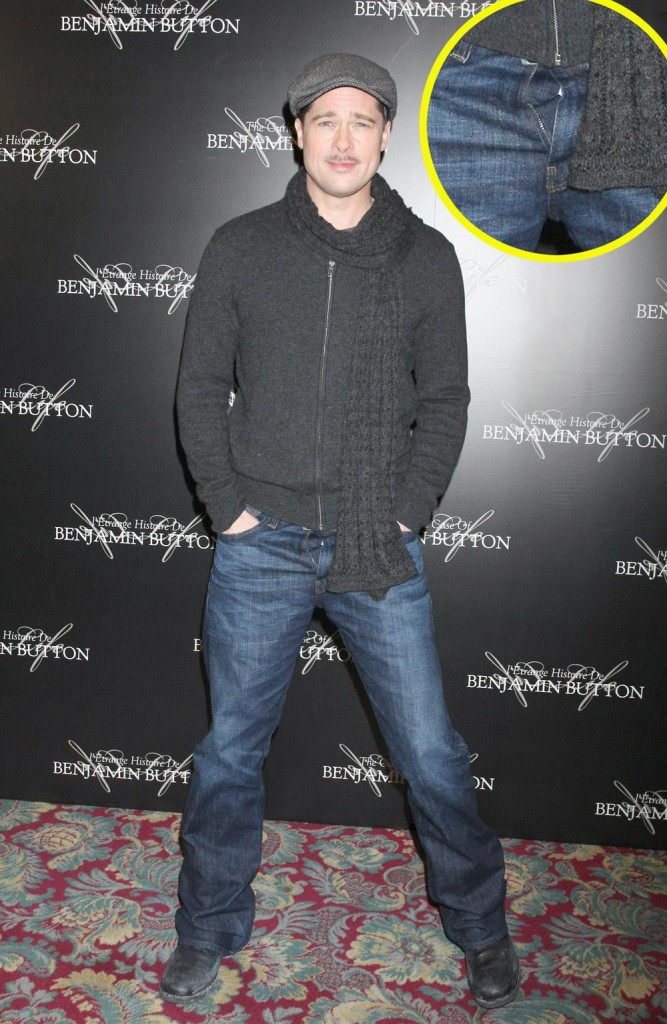 Brad Pitt Jeans. Brad Pitt was seen posing for