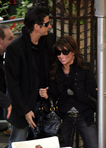 Paula Abdul and mystery man go for dinner and a movie, LA