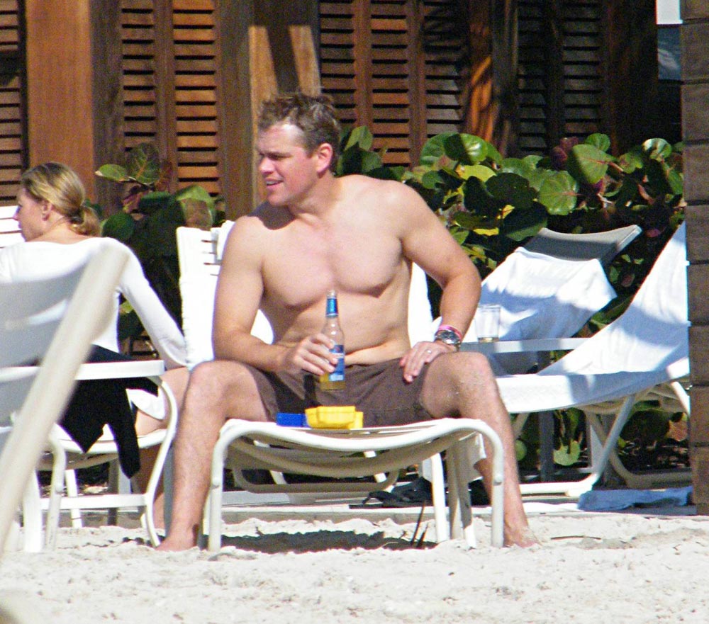 matt damon no shirt