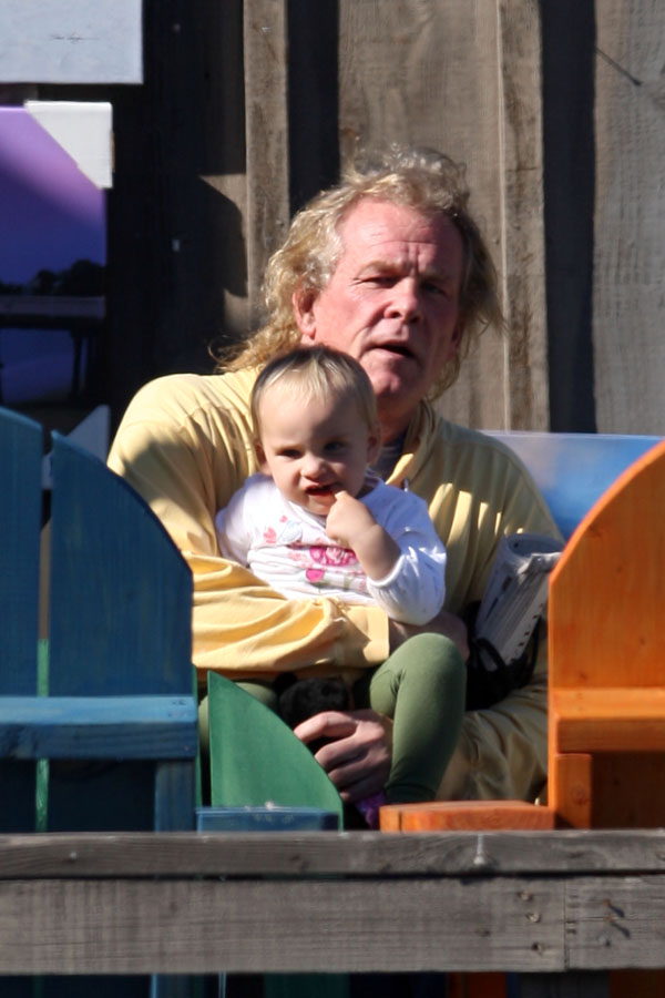 Nick Nolte out in Malibu with his wife and young daughter Sophie