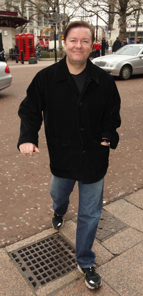 ricky gervais skinny. Ricky Gervais thinks he#39;s fat.