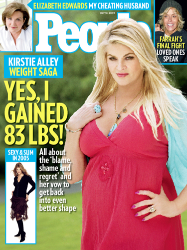 Kirstie Alley has been very public in the last month about her weight battle