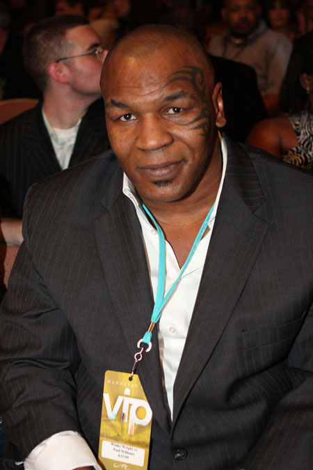mike tyson shirtless. Mike Tyson is shown on 4/16/09