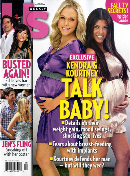  stars Kourtney Kardashian and Kendra Wilkinson on their cover this week