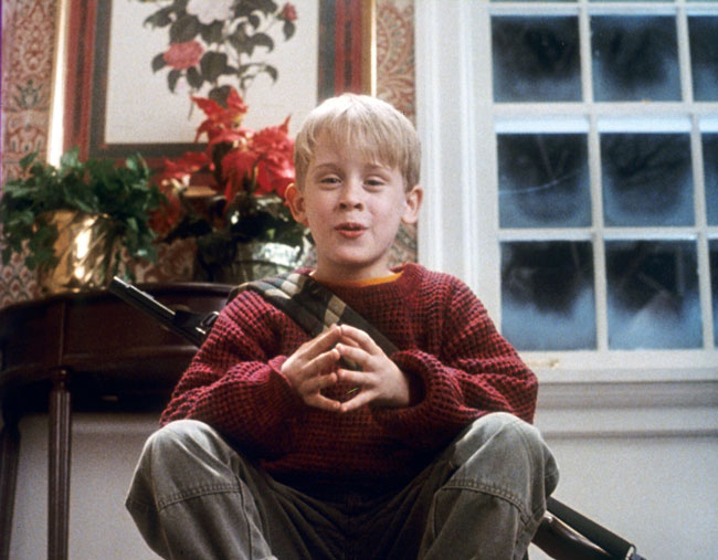 macaulay culkin home alone. Macaulay Culkin is shown in