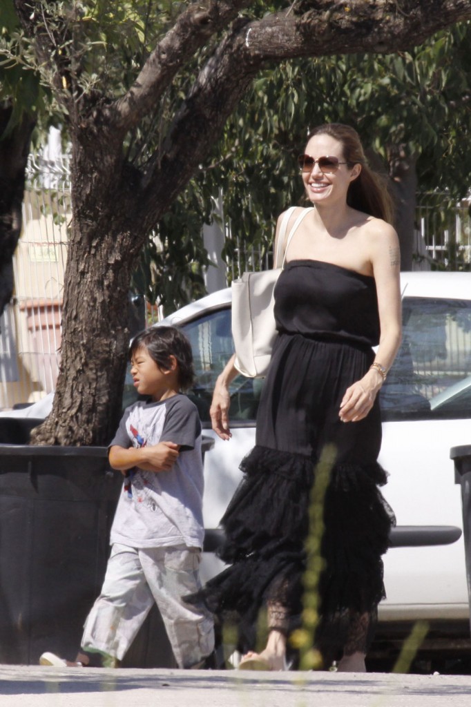 Earlier today Angelina Jolie was spotted looking very professional in Los