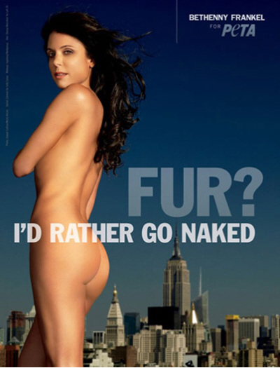 bethenny frankel peta add. Unaltered PETA ad courtesy of