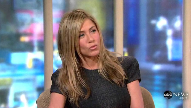 Jennifer Aniston was on both Good Morning America and Regis and Kelly today.