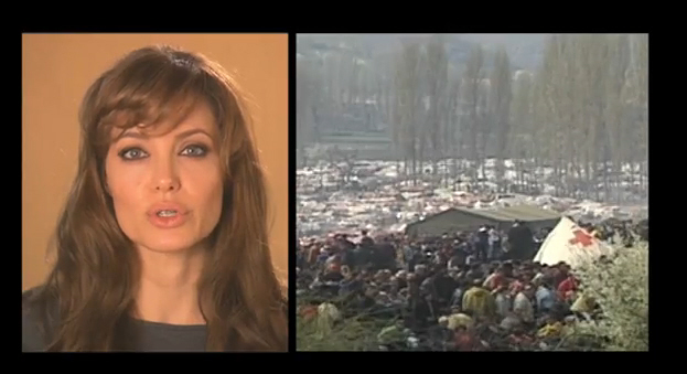 Oooh, an Angelina sighting! Angelina made another video for World Refugee 