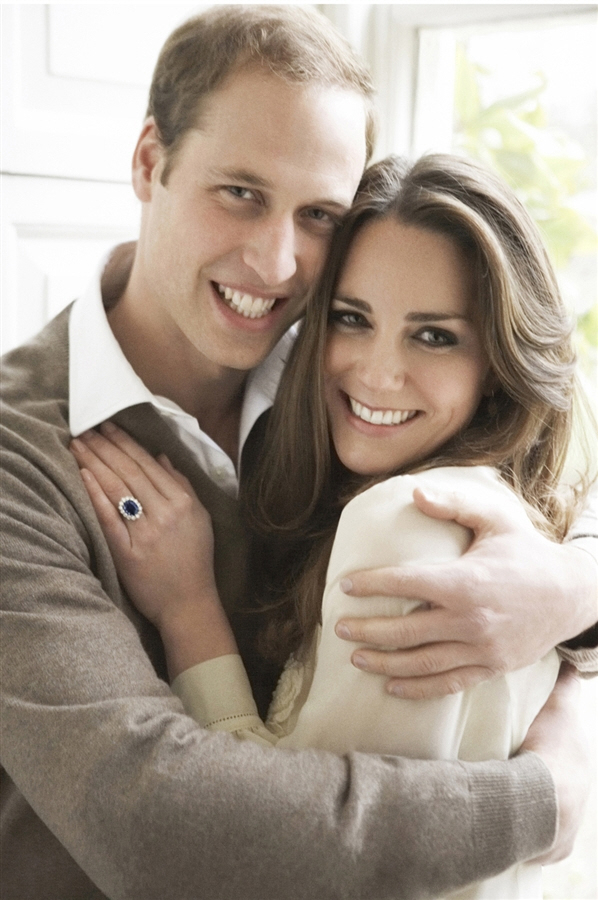 william and kate engagement portrait. engagement portraits,