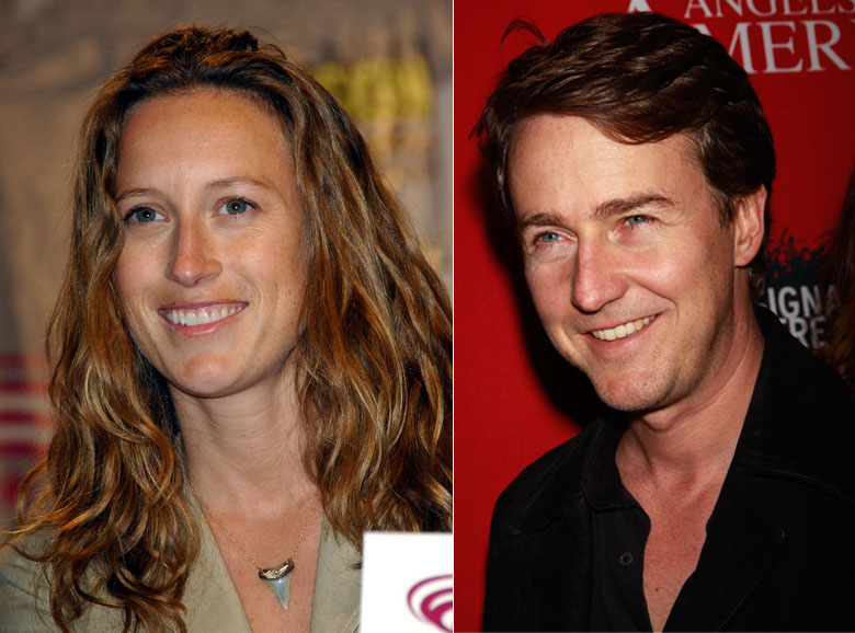 edward norton and shauna robertson. Apparently Norton proposed on