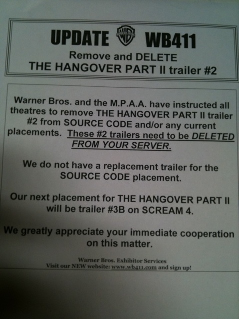 hangover 2 trailer banned. at 2:15 in the trailer