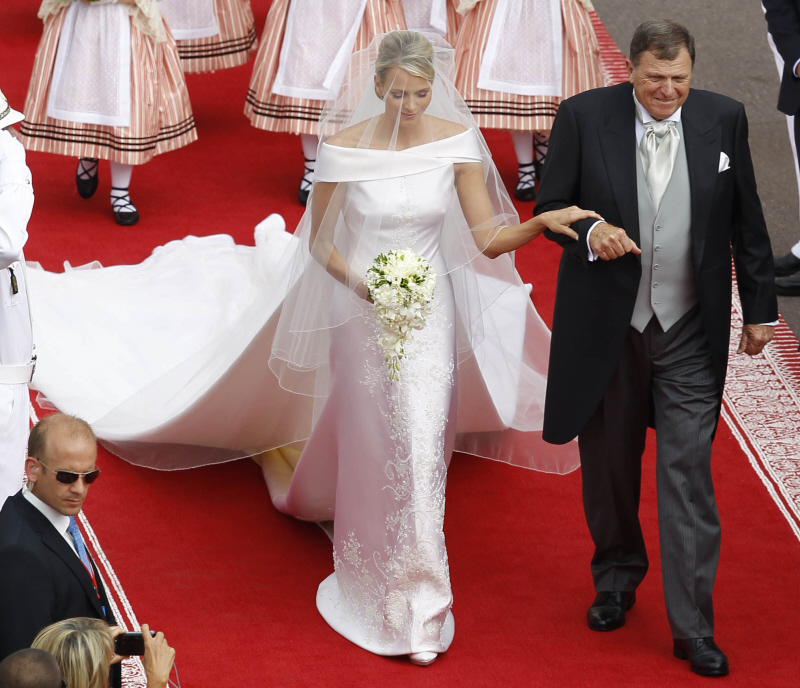 Prince albert of monaco wedding dress