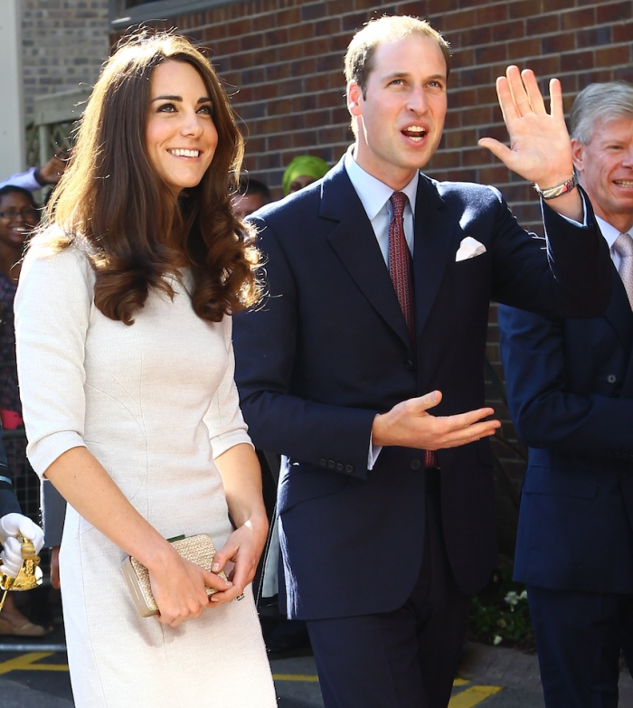 As for Duchess Kate's style today she wore a cream Amanda Wakeley dress