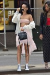 Rihanna Rocking A See Through Top In New York