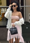 Rihanna Rocking A See Through Top In New York