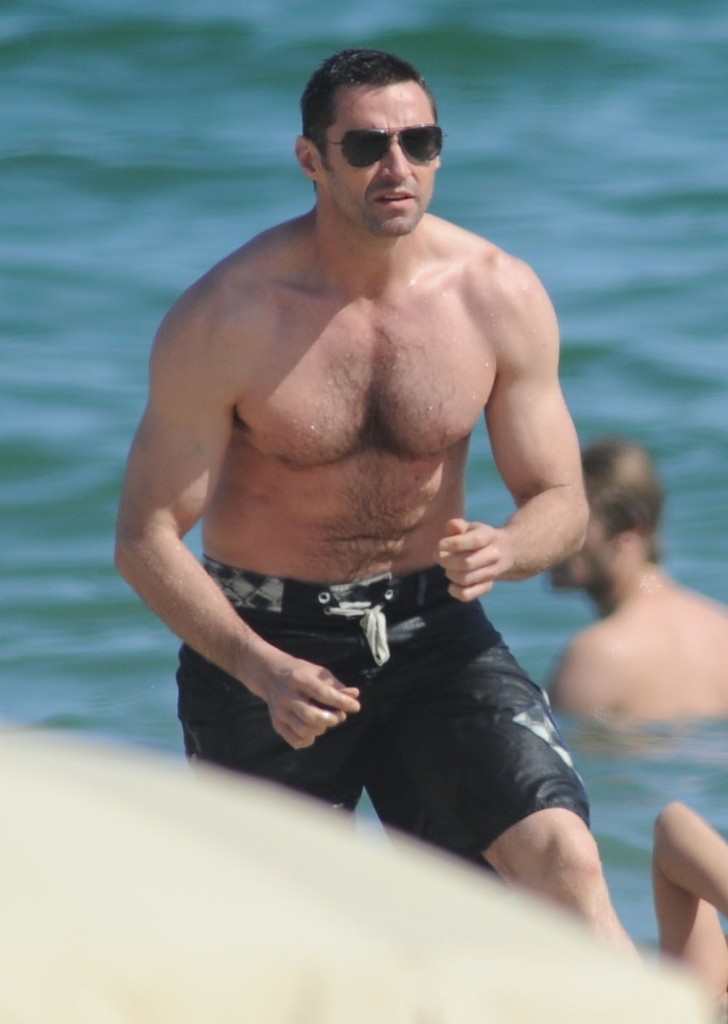 Hugh Jackman & Familie im Mittelmeer in Barcelona