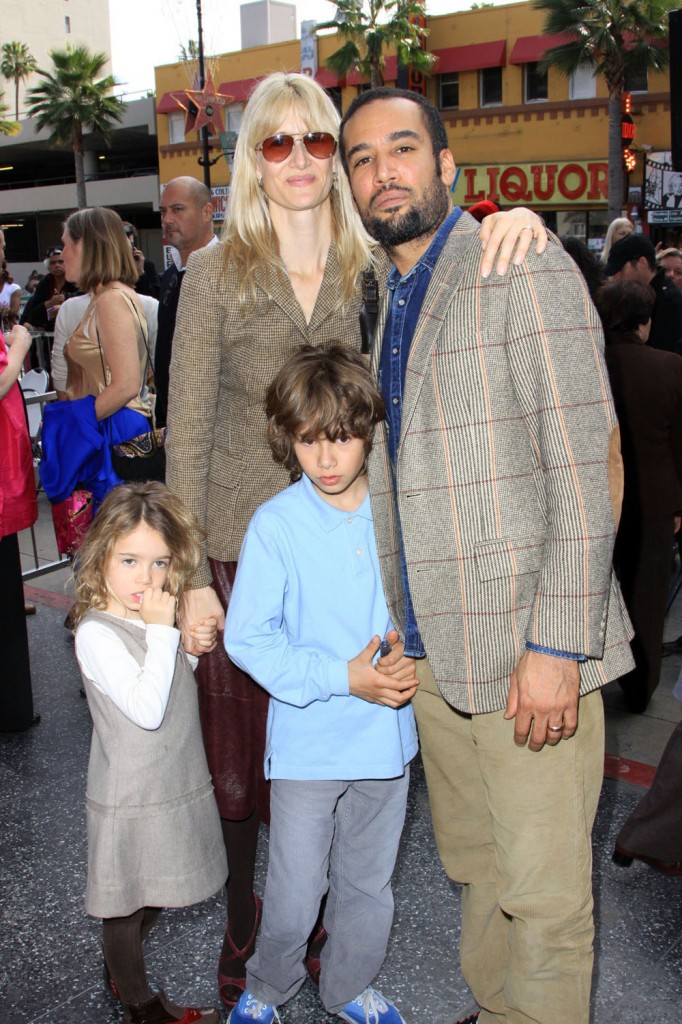 Laura Dern and Ben Harper with their kids