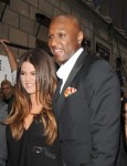 Khloe Kardashian and Lamar Odom dress formal as they leave their hotel on the way to the E! Upfront in New York City