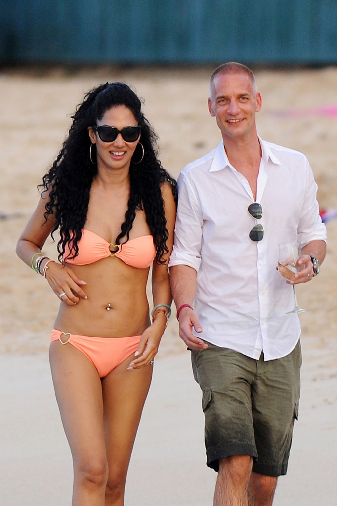 Kimora Lee Simmons celebrates Christmas with her new boyfriend, kids and ex-husband Russell Simmons at Nikki Beach in St Barts, France