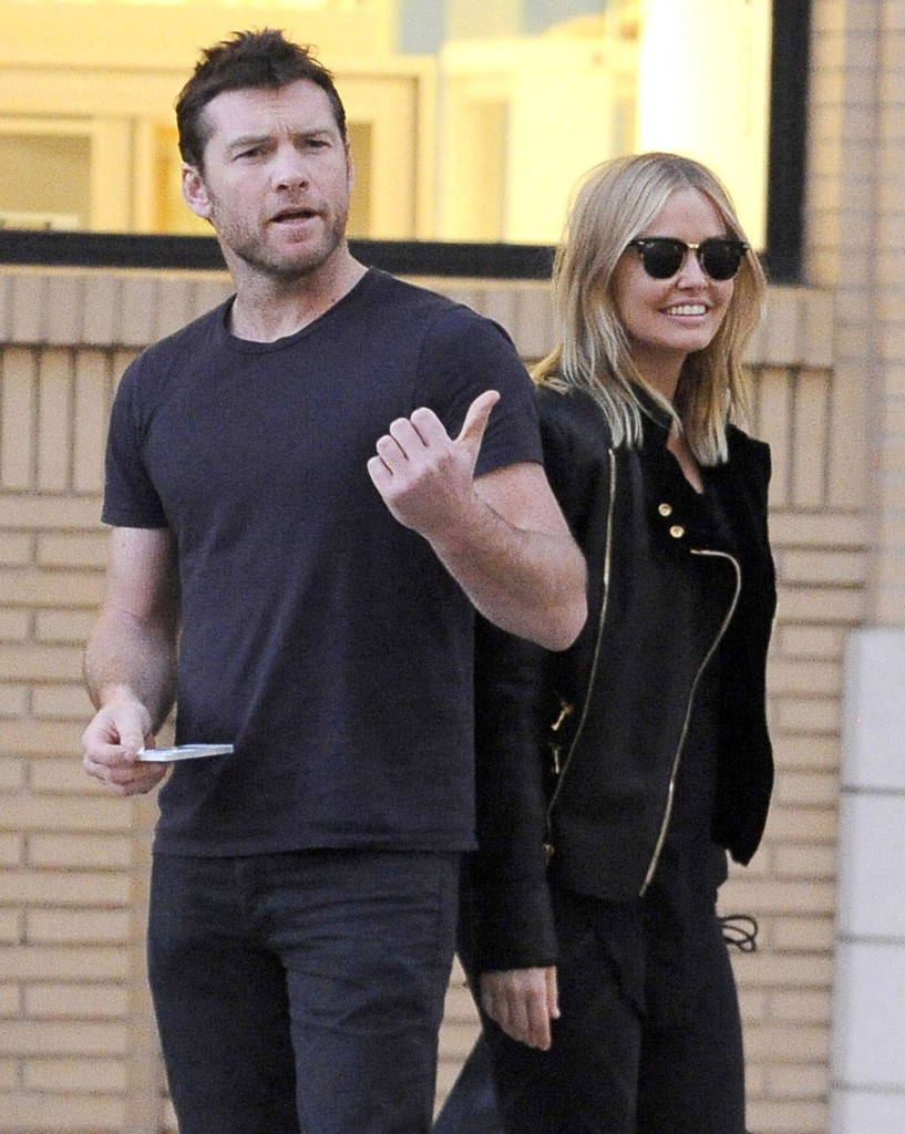 Sam Worthington & Lara Bingle Shopping In Beverly Hills