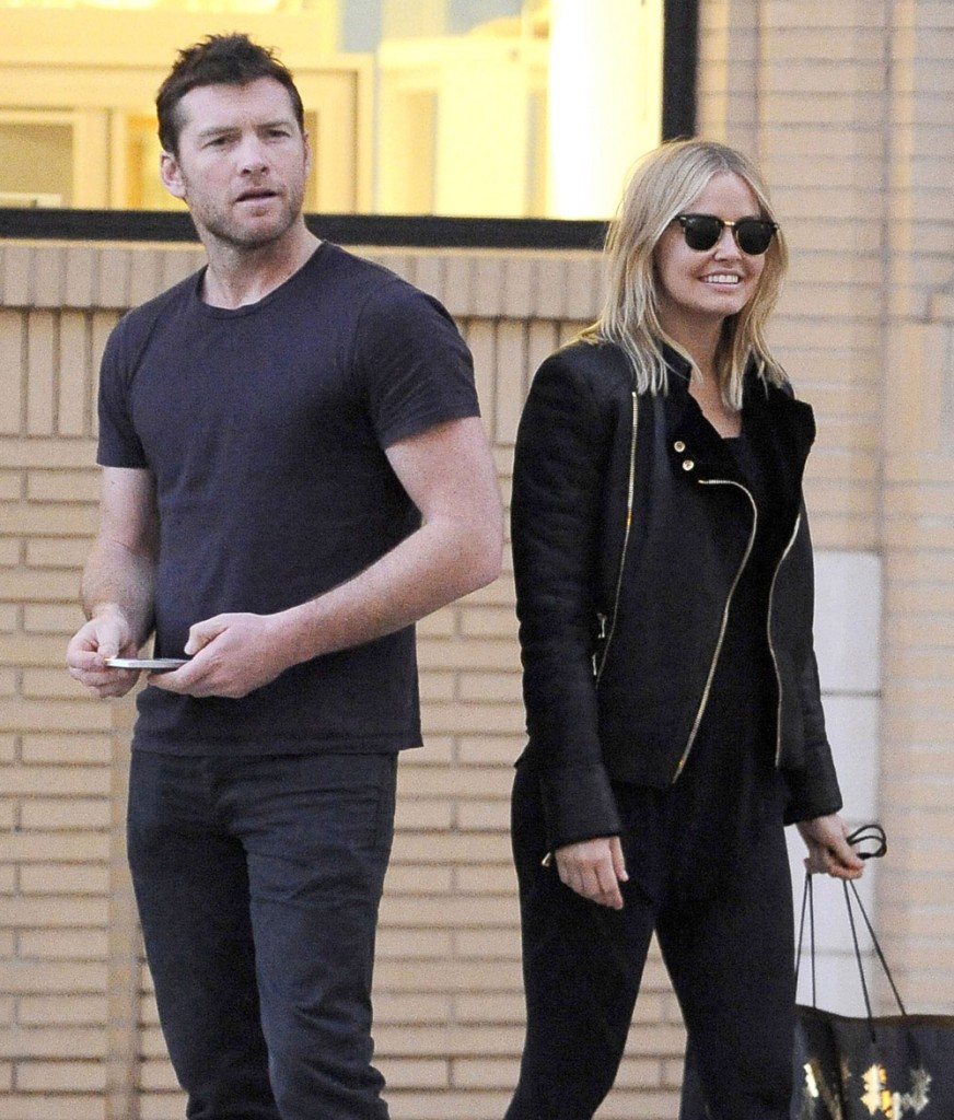 Sam Worthington & Lara Bingle Shopping In Beverly Hills