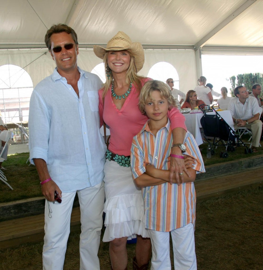 Peter Cook, Christie Brinkley and son, Jack