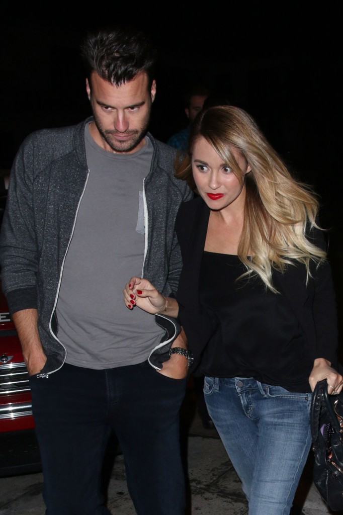 Lauren Conrad and her fiance William Tell seen arriving at Craig's restaurant in West Hollywood