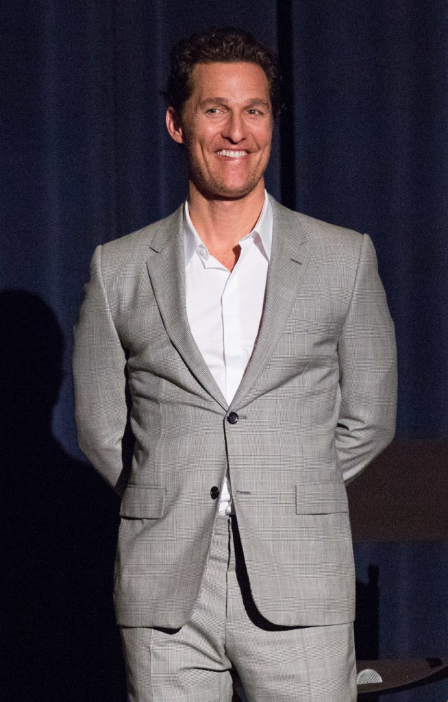 Matthew McConaughey attends a Q&A session for Dallas Buyers Club and Mud