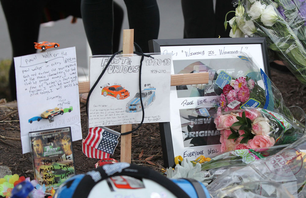 Fan memorial at Paul Walker crash site