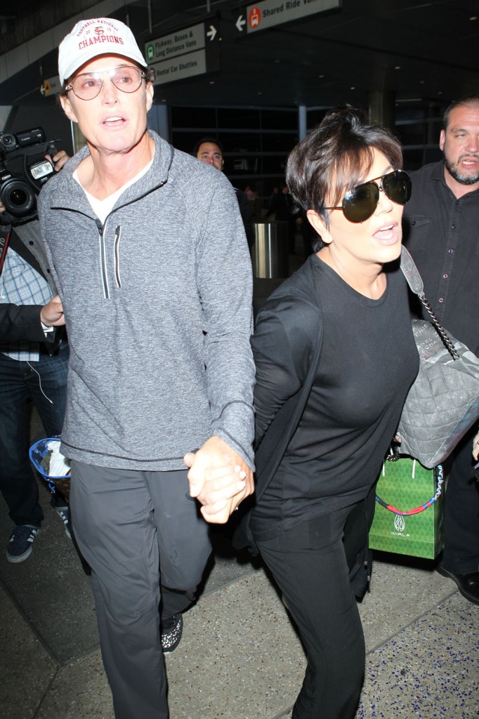 The Kardashian family arrive at LAX