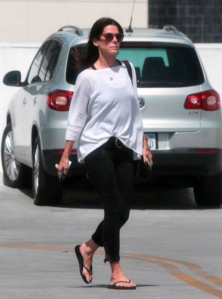 Exclusive... Sandra Bullock Has A Lunch Meeting In Beverly Hills