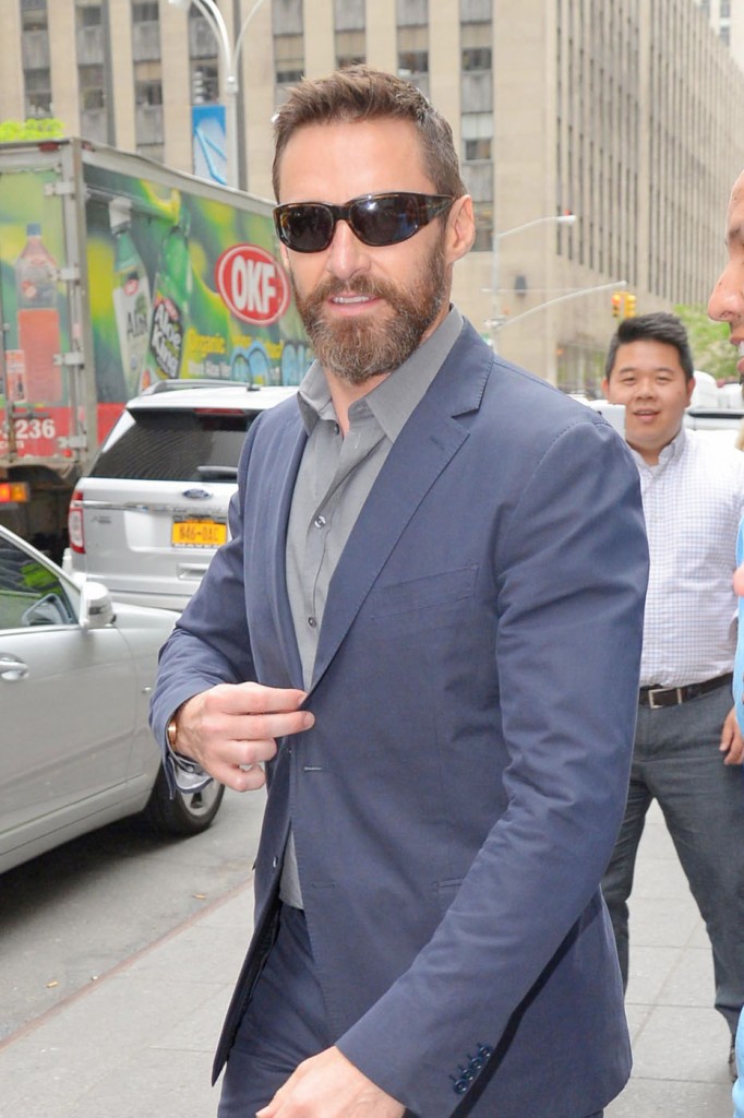 Hugh Jackman seen at the Fox News Studio in New York City