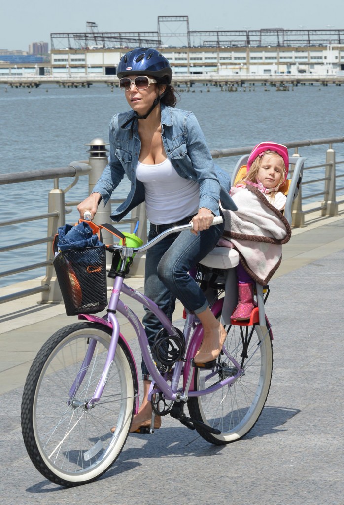 Bethenny Frankel Rides A Bicycle