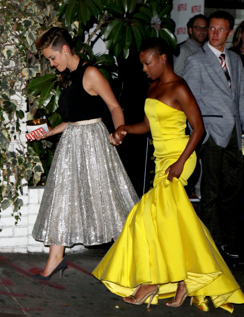 OITNB COUPLE! 'Orange is the New Black' star Samira Wiley and her girlfriend Lauren Morelli, who writes for the show, attend an Emmy Awards after party at the Chateau Marmont