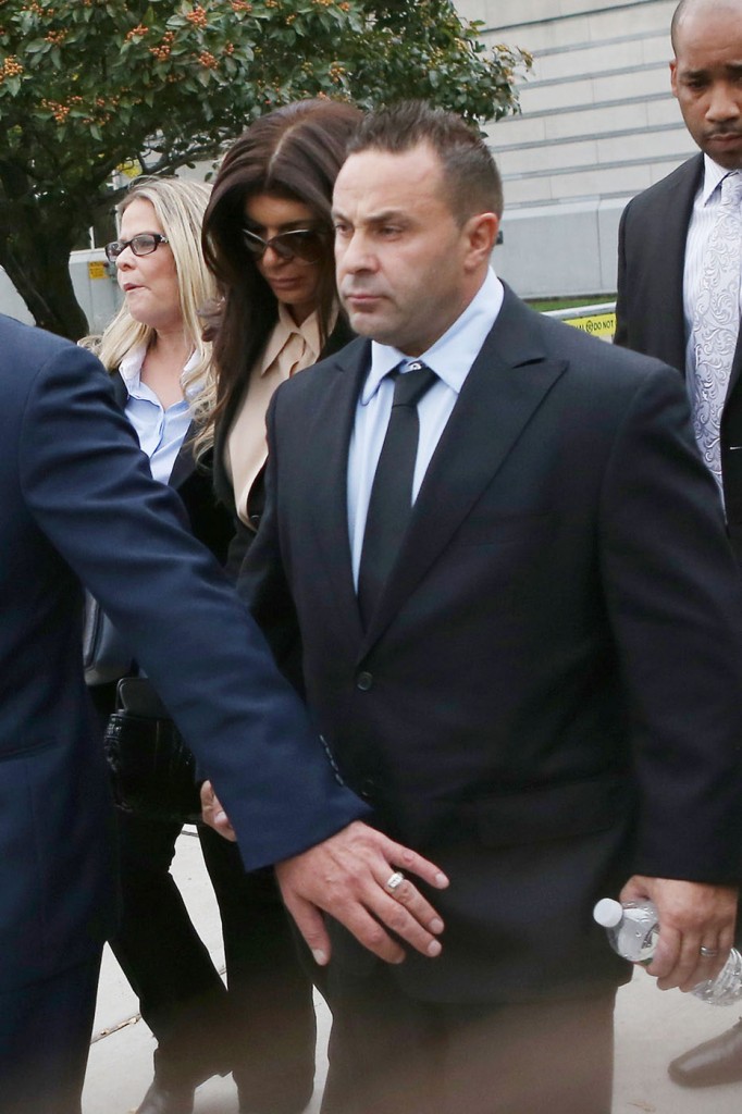 Teresa and Joe Giudice seen leaving the Federal Courthouse in Newark, New Jersey