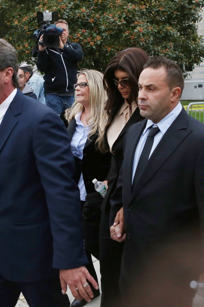 Teresa and Joe Giudice seen leaving the Federal Courthouse in Newark, New Jersey