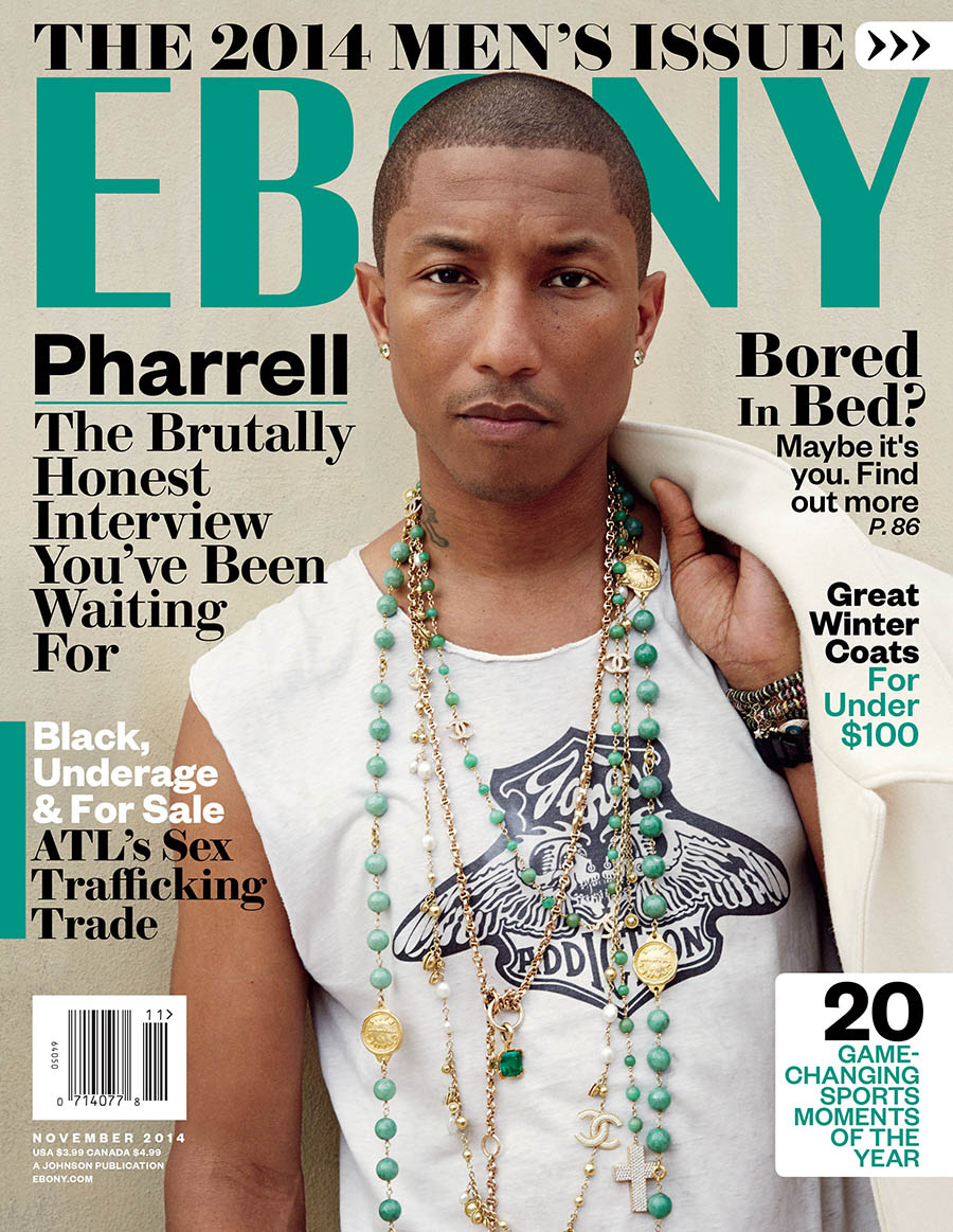 41 Year Old Pharrel Williams Covers Ebony Magazine November 2014 Issue, Talks Women 2 pharrell ebony