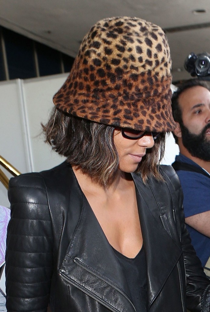 Halle Berry arrives in Los Angeles at LAX