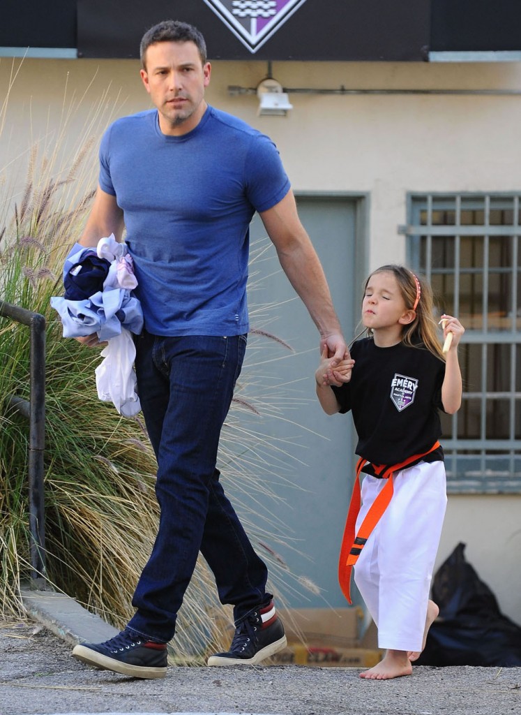 Ben Affleck Takes His Girls To Karate Class