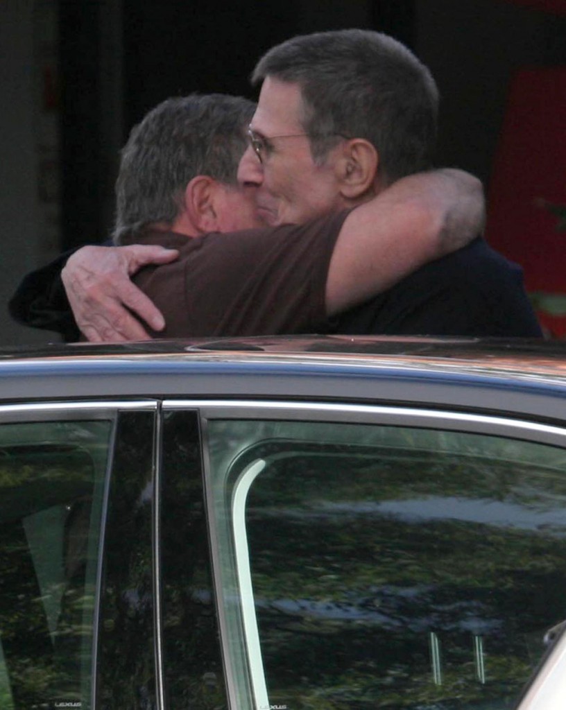 William Shatner And Leonard Nimoy Hug It Out