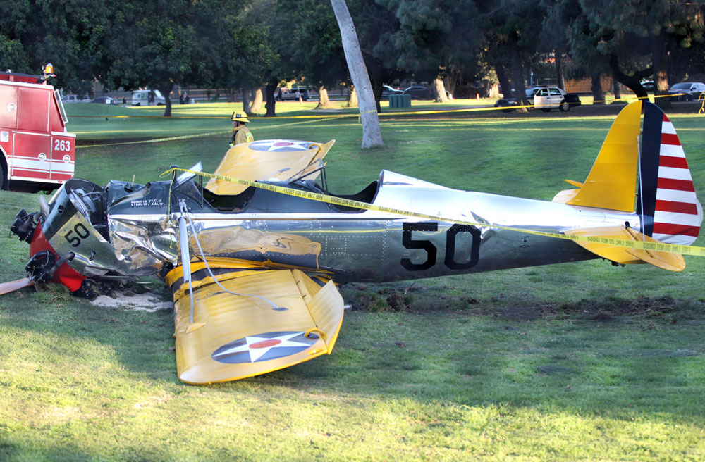 Harrison Ford Crashes Plane Into The Penmar Golf Course - General Views