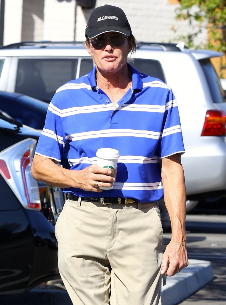 Exclusive... Bruce Jenner Makes A Starbucks Run In Westlake Village