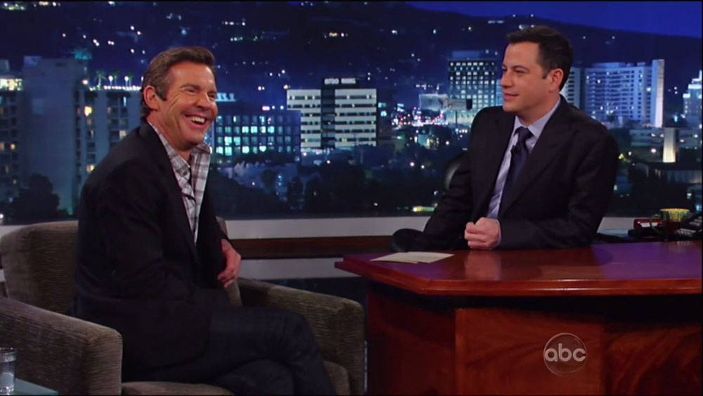 Dennis Quaid appears as a guest on 'Jimmy Kimmel Live!'
