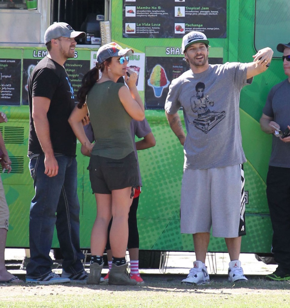 Britney Spears & Kevin Federline Watch Their Sons Play Soccer