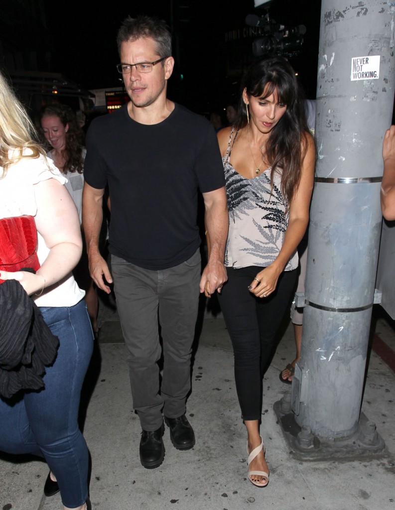 Matt Damon Takes Luciana Out To Dinner